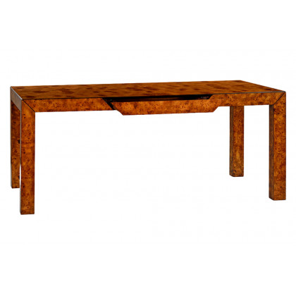 Oliver - Parson Dining Table in Rustic/Mappa Burl Veneer