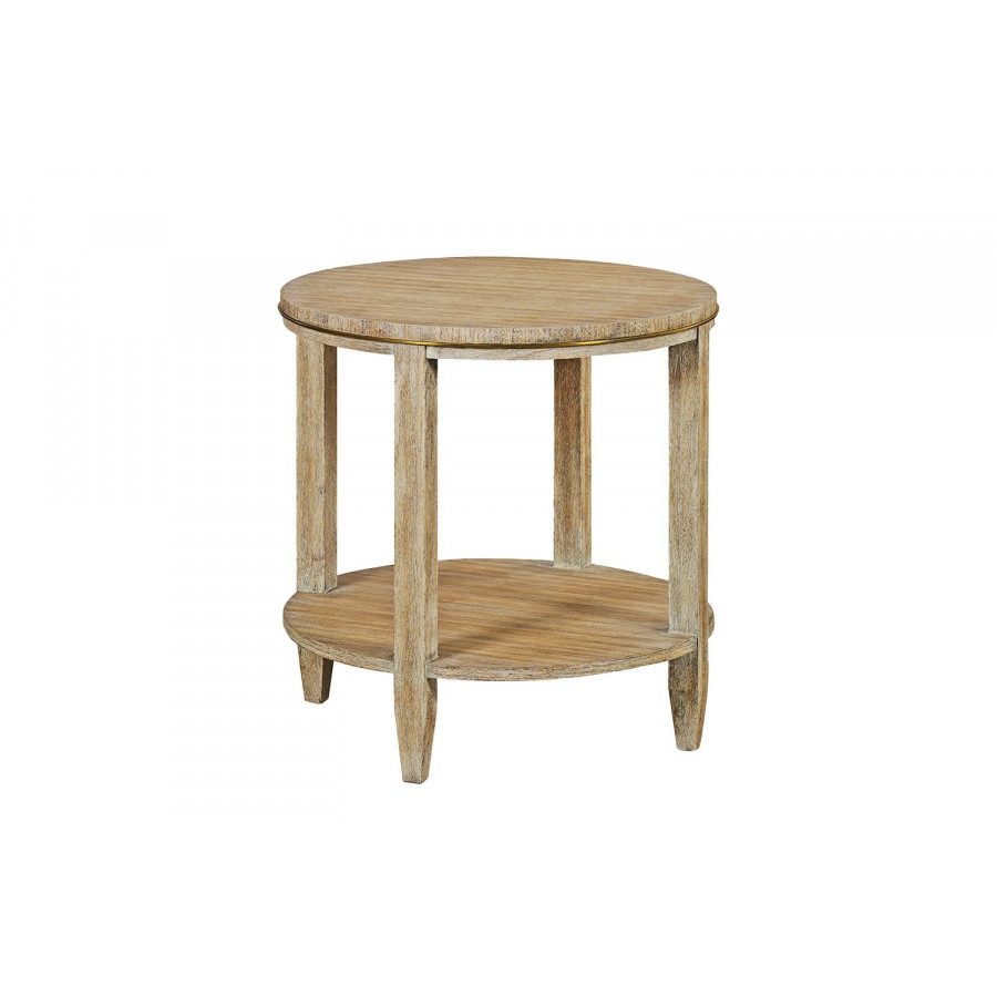 Oliver Antioch Round Side Table - Weatdered