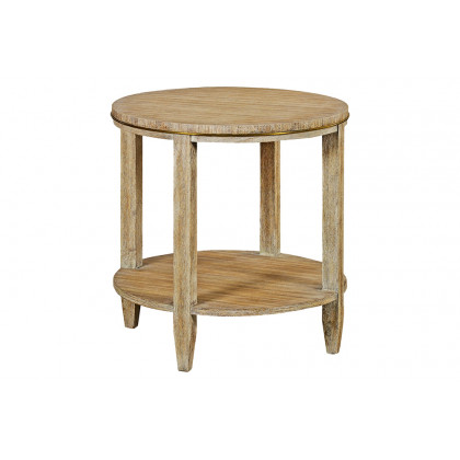Oliver Antioch Round Side Table - Weatdered