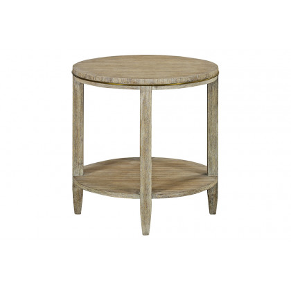 Oliver Antioch Round Side Table - Weatdered