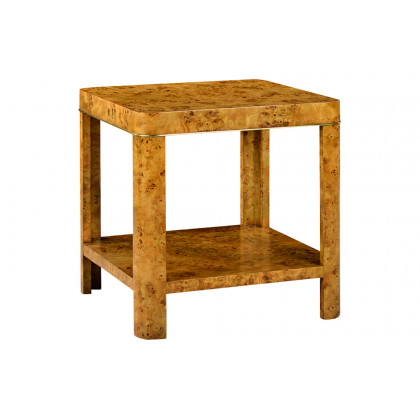 Oliver - Cordova Side Table in Rustic/Mappa Burl Veneer