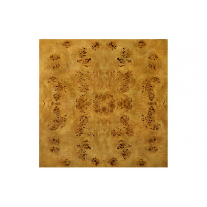 Oliver Cube Side Table - Honey/Mappa Burl Veneer