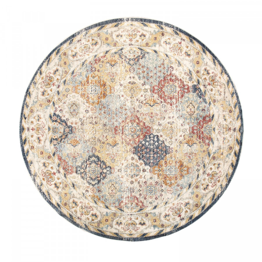 Pasargad Heritage Design Power Loom Beige Area Rug (PFH-07 8XRND) - 96'' x 96''