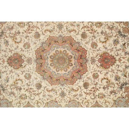 Pasargad - Tabriz Collection Hand-Knotted Silk and Wool Area Rug 98'' x 140'' (022507)