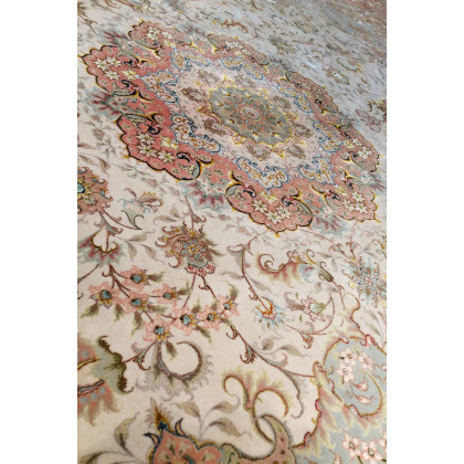 Pasargad - Tabriz Collection Hand-Knotted Silk and Wool Area Rug 98'' x 140'' (022507)