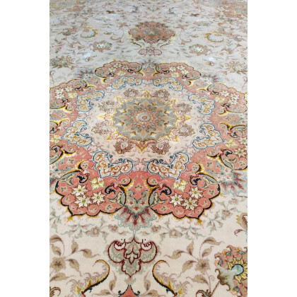 Pasargad - Tabriz Collection Hand-Knotted Silk and Wool Area Rug 98'' x 140'' (022507)