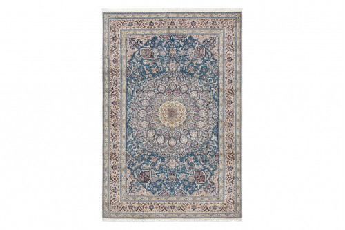 Pasargad™ -  Nain Collection Hand-Knotted Silk and Wool Area Rug  83'' x 127'' (022513)