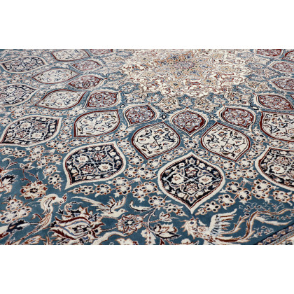 Pasargad - Nain Collection Hand-Knotted Silk and Wool Area Rug 83'' x 127'' (022513)
