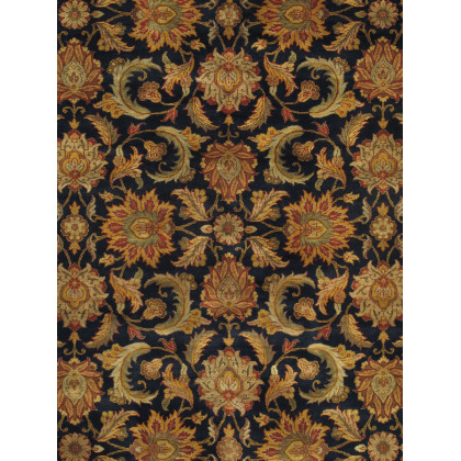 Pasargad - Agra Collection Hand-Knotted Lamb's Wool Area Rug in Navy/Red, 109" x 145" (025681)