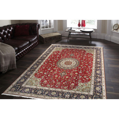 Pasargad - Tabriz Collection Hand-Knotted Silk and Wool Area Rug 118'' x 158'' (025762)