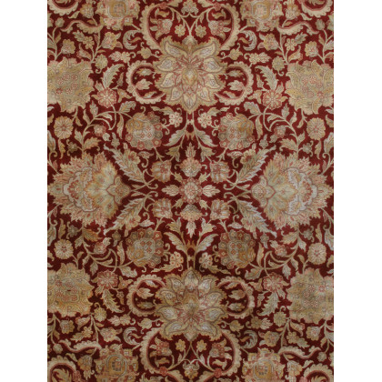 Pasargad - Mogul Art Collection Hand-Knotted Lamb's Wool Area Rug in Red/Black, 123" x 220" (026868)