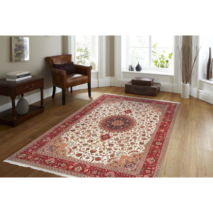 Pasargad - Tabriz Collection Hand-Knotted Multi Lamb's Wool Area Rug 99'' x 138'' (027211)