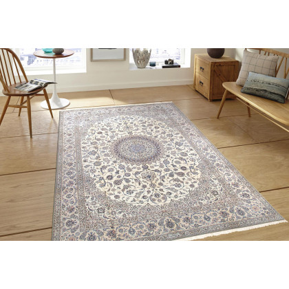 Pasargad - Nain Collection Hand-Knotted Silk and Wool Area Rug 104'' x 145'' (029668)