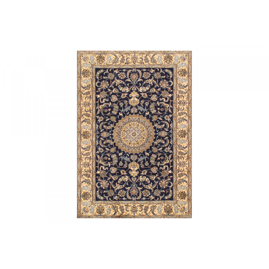 Pasargad - Nain Collection Hand-Knotted Silk and Wool Area Rug 77'' x 117'' (030815)