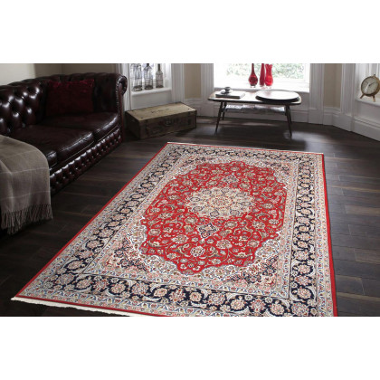 Pasargad - Isfahan Collection Hand-Knotted Silk and Wool Area Rug 60'' x 92'' (032033)
