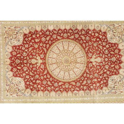 Pasargad - Qum Collection Hand-Knotted Pure Silk Area Rug 94'' x 139'' (032042)