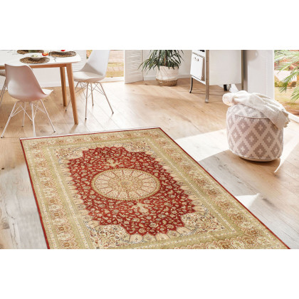 Pasargad - Qum Collection Hand-Knotted Pure Silk Area Rug 94'' x 139'' (032042)