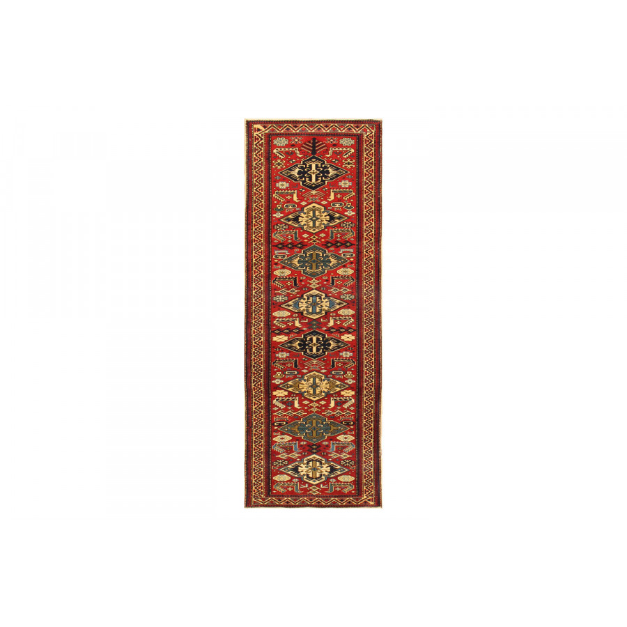 Pasargad - Turkish Kazak Collection Hand-Knotted Lamb's Wool Runner 30'' x 80'' (035977)