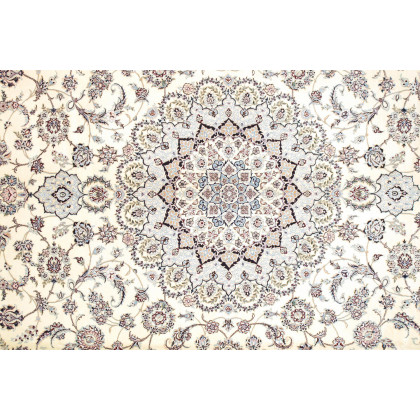 Pasargad - Nain Collection Hand-Knotted Silk and Wool Area Rug 98'' x 137'' (037443)