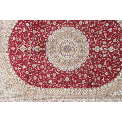 Pasargad - Tabriz Collection Hand-Knotted Pure Silk Area Rug 108'' x 144'' (037472)