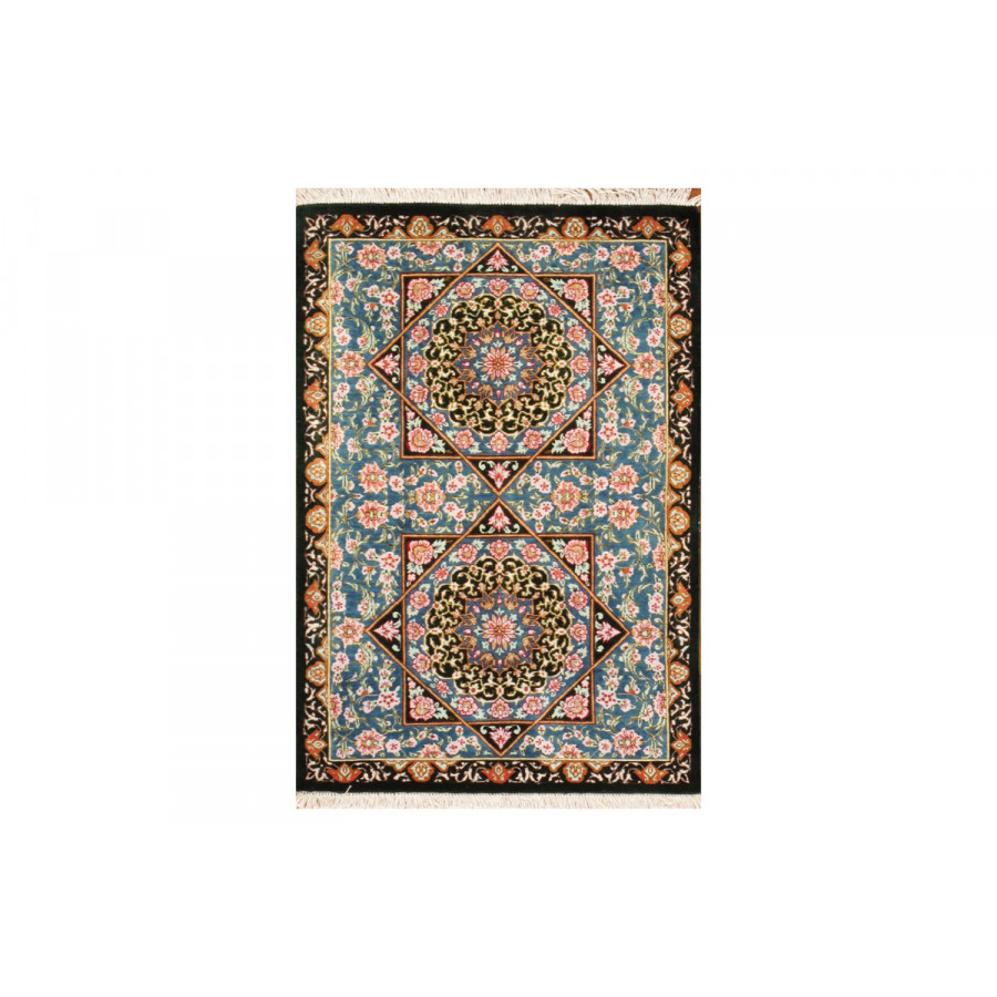 Pasargad - Qum Collection Hand-Knotted Pure Silk Area Rug 22'' x 32'' (038039)