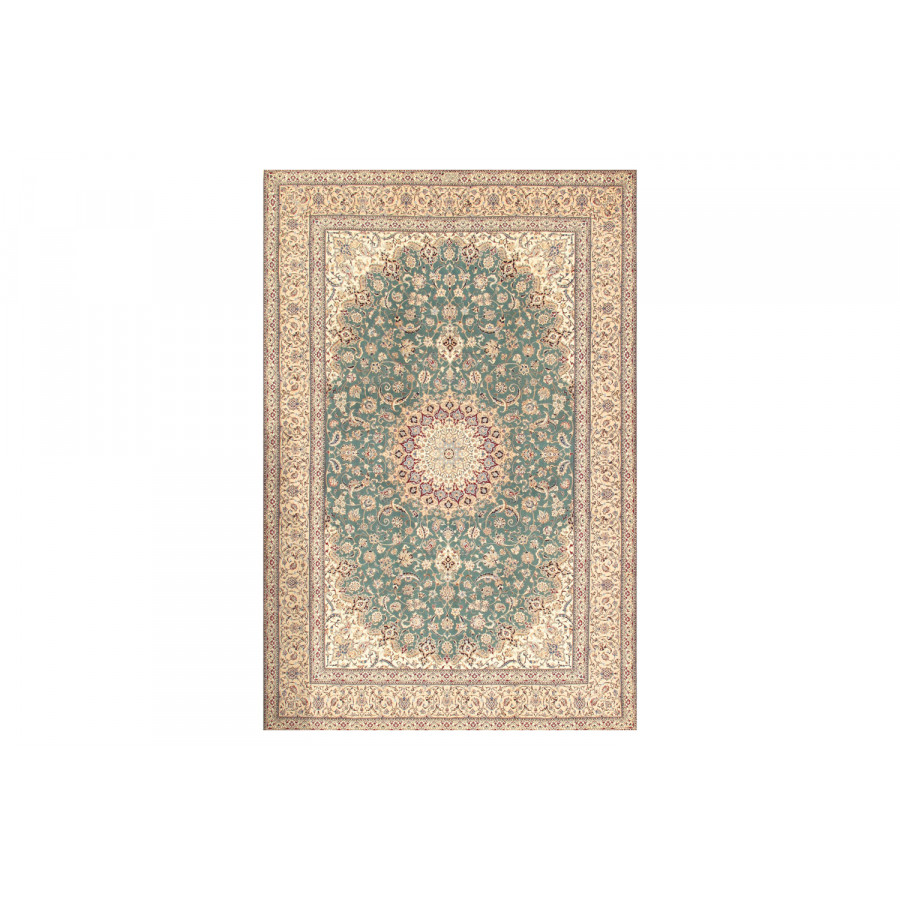 Pasargad - Nain Collection Hand-Knotted Silk and Wool Area Rug 79'' x 127'' (038922)