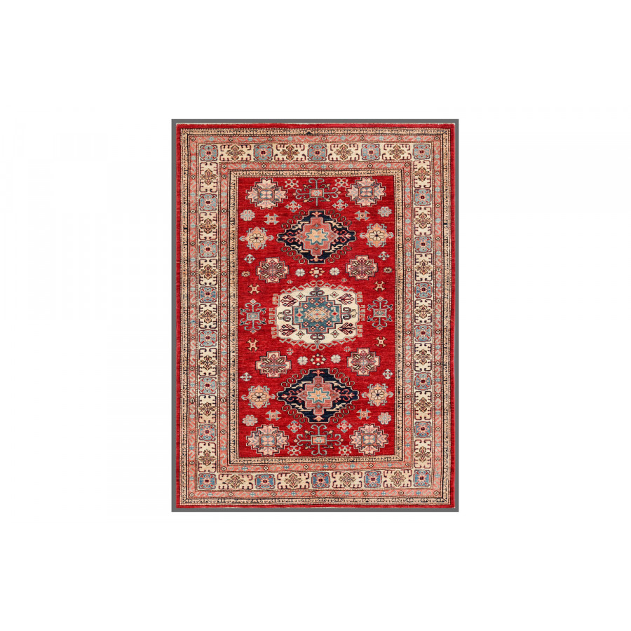Pasargad - Kazak Collection Hand-Knotted Lamb's Wool Area Rug 56'' x 78'' (040015)