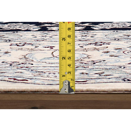 Pasargad - Nain Collection Hand-Knotted Navy/Ivory Wool Area Rug 119'' x 157'' (045629)