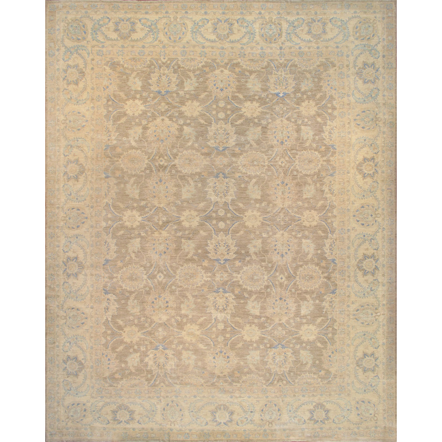 Pasargad - Ferehan Collection Hand-Knotted Wool Area Rug in L. Brown/Beige, 181" x 226" (045688)
