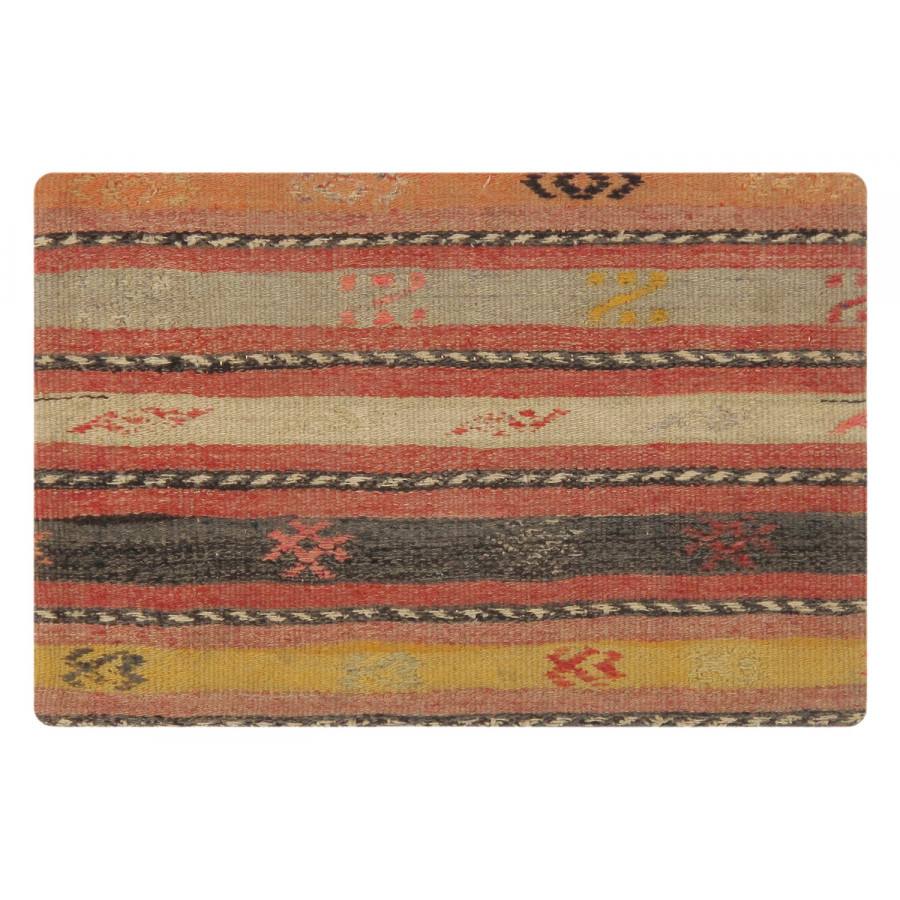 Pasargad - Vintage Turkish Kilim Multi Color Accent Pillow Cover (048667)