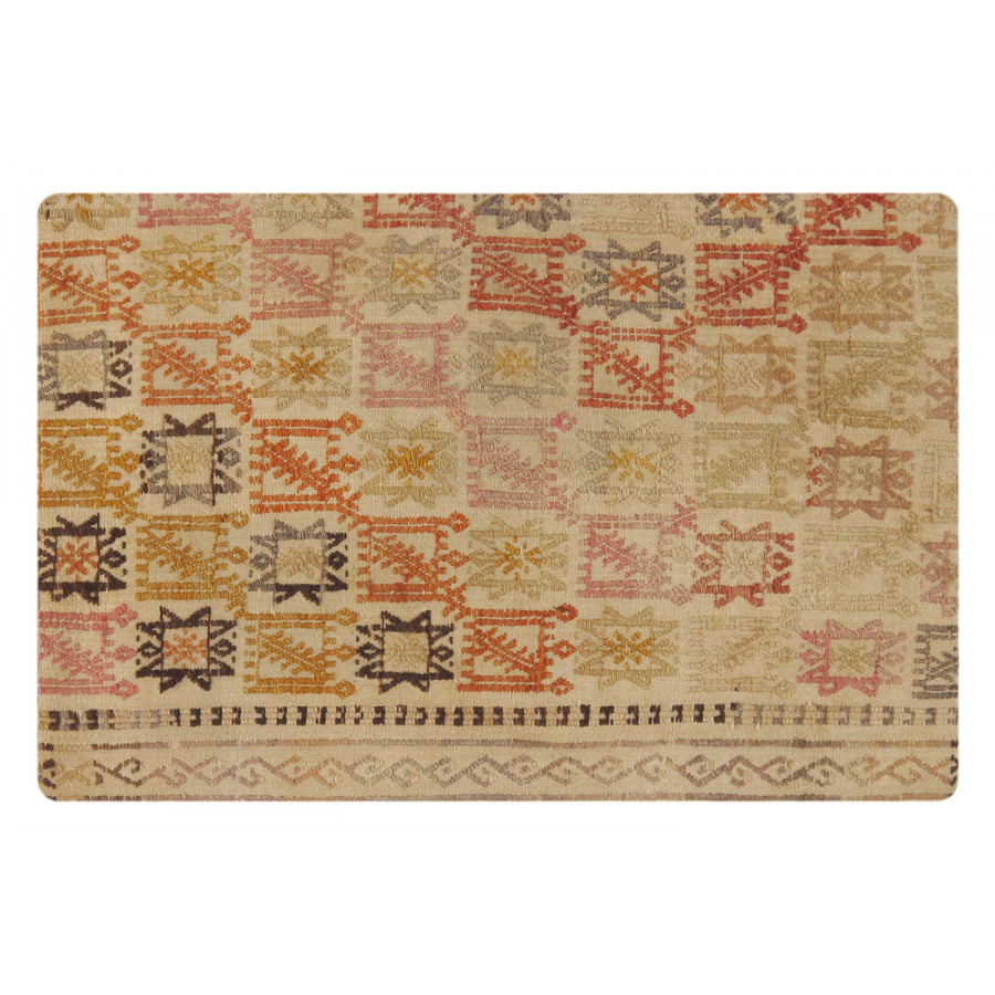 Pasargad - Vintage Turkish Kilim Multi Color Accent Pillow Cover (048688)