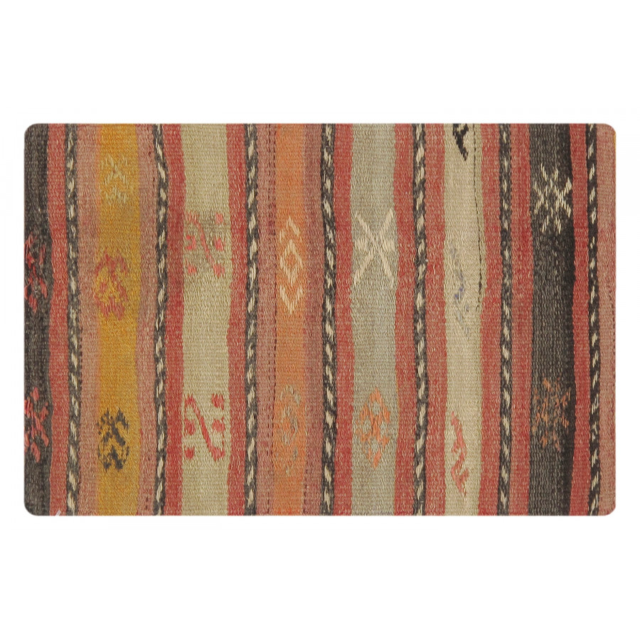Pasargad - Vintage Turkish Kilim Multi Color Accent Pillow Cover (048690)