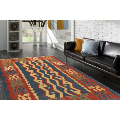 Pasargad - Kilim Hand-Knotted Wool Area Rug 71'' x 98'' (097368)