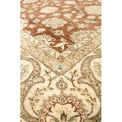 Pasargad - Melody Collection Hand-Knotted Lamb's Wool Area Rug in L. Brown/Ivory, 144" x 185" (097890)
