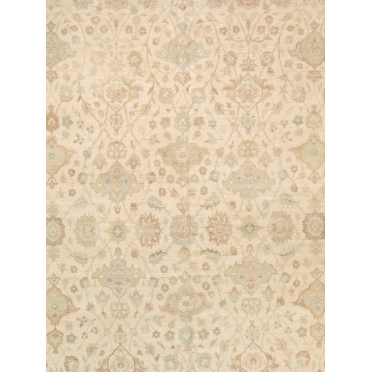 Pasargad - Melody Collection Hand-knotted Wool Area Rug in Ivory/L. Blue, 142" x 180" (78363 12x15)