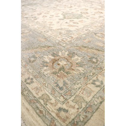 Pasargad - Melody Collection Hand-knotted Wool Area Rug in Ivory/L. Blue, 142" x 180" (78363 12x15)
