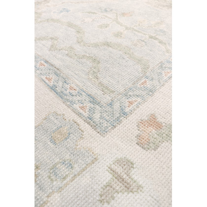 Pasargad - Oushak Collection Hand-Knotted Wool Area Rug in L. Blue/Ivory, 109" x 151" (78365 9x13)