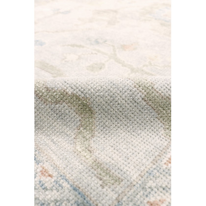 Pasargad - Oushak Collection Hand-Knotted Wool Area Rug in L. Blue/Ivory, 109" x 151" (78365 9x13)
