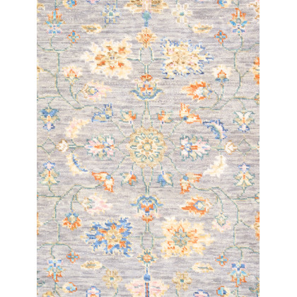 Pasargad - Oushak Collection Hand-Knotted Wool Area Rug in Gray/Ivory, 72" x 110" (78370 6x9)