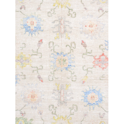 Pasargad - Oushak Collection Hand-Knotted Wool Area Rug in Ivory/L. Beige, 123" x 156" (990073 10x14)