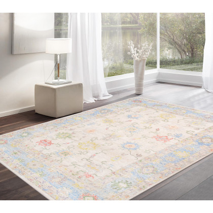 Pasargad - Oushak Collection Hand-Knotted Wool Area Rug in Ivory/L. Beige, 123" x 156" (990073 10x14)