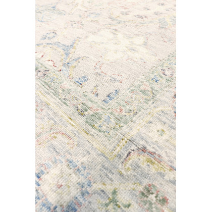 Pasargad - Oushak Collection Hand-Knotted Wool Area Rug in Beige/Silver, 108" x 146" (990074 9x12)