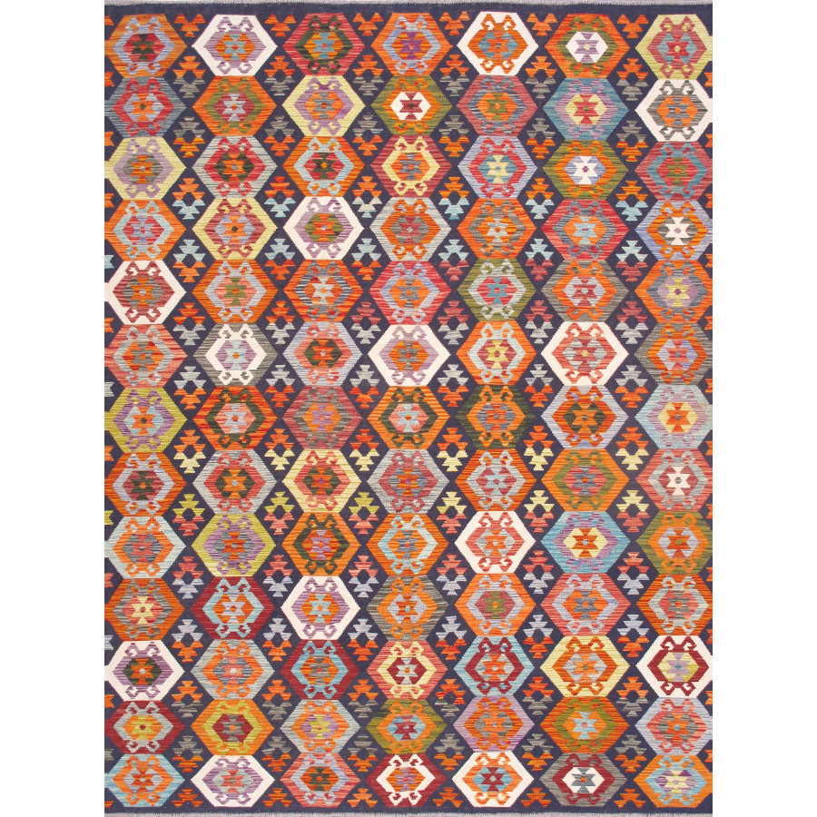 Pasargad - Kilim Collection Flatweave Wool Area Rug in Multi, 102" x 135" (990247 8.06x11)