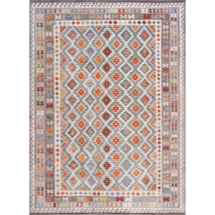 Pasargad - Kilim Collection Flatweave Wool Area Rug in Multi, 100" x 136" (990254 8x11)