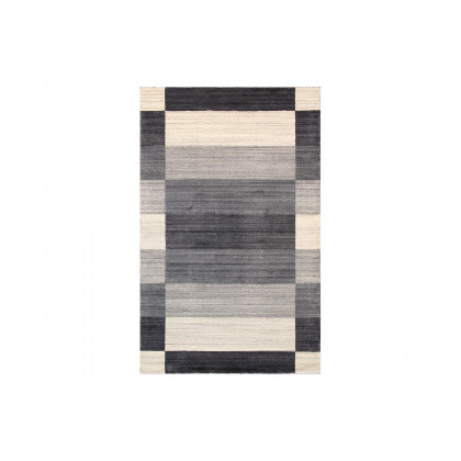 Pasargad - Gramercy Collection Hand-Loomed Silk and Wool Charcoal Area Rug AR-05