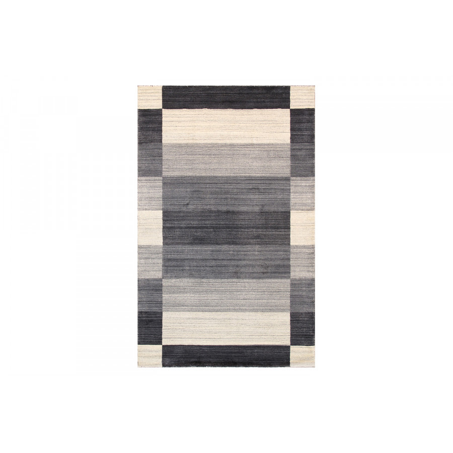 Pasargad Gramercy Collection Hand-Loomed Silk and Wool Charcoal Area Rug (AR-05 8X10) - 93'' x 117''