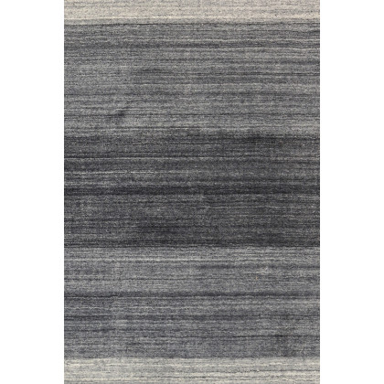 Pasargad Gramercy Collection Hand-Loomed Silk and Wool Charcoal Area Rug (AR-05 8X10) - 93'' x 117''