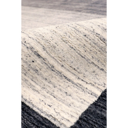 Pasargad Gramercy Collection Hand-Loomed Silk and Wool Charcoal Area Rug (AR-05 8X10) - 93'' x 117''