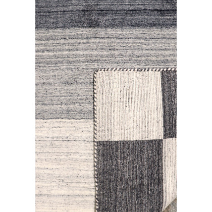 Pasargad Gramercy Collection Hand-Loomed Silk and Wool Charcoal Area Rug (AR-05 8X10) - 93'' x 117''