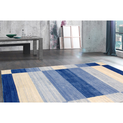 Pasargad Gramercy Collection Hand-Loomed Silk and Wool Charcoal Area Rug (AR-07 4X6) - 48'' x 72''